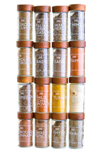 Acacia Wood Revolving Spice Rack with 16 Jars