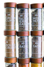 Acacia Wood Revolving Spice Rack with 16 Jars