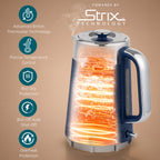 Electric Stainless Steel Kettle and Toaster Set - Navy