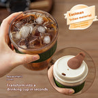 500ML Iced Brew Coffee Cup With Ice Cube Tray Leak Proof