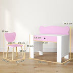 Kids Desk and Chair Set with Drawer, 3-8 years old