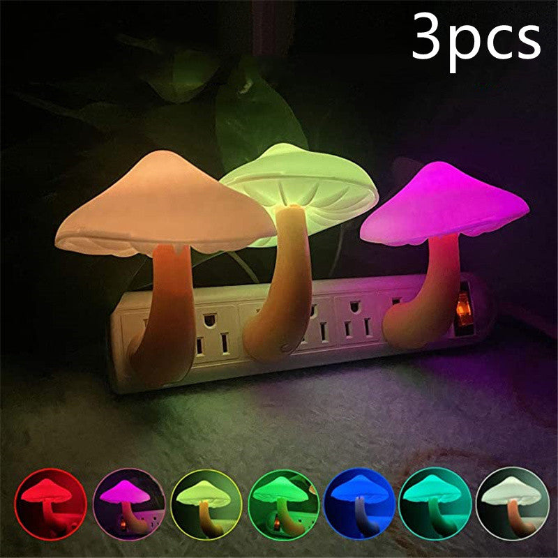 Mushroom LED Lamp, Warm Light, Sensor, EU US Plug