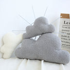 Lovely Gray White Cloud Shaped Pillow Cushion Stuffed