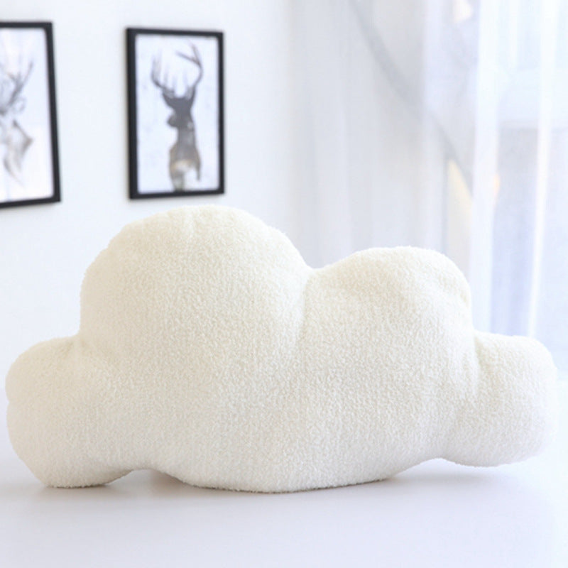 Lovely Gray White Cloud Shaped Pillow Cushion Stuffed