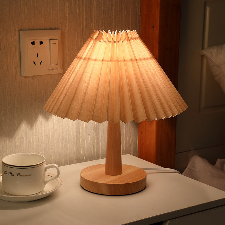 Vintage Pleated Lamp Dimmable Korean