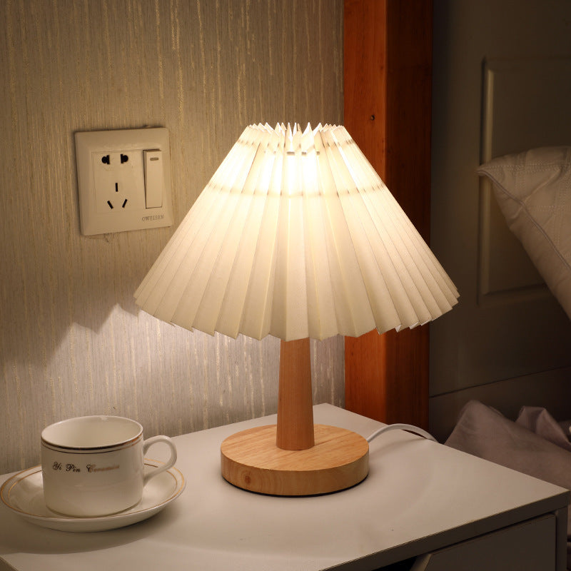 Vintage Pleated Lamp Dimmable Korean