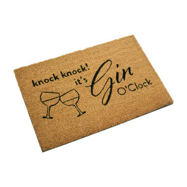 Gin O'Clock Funny Welcome Doormat