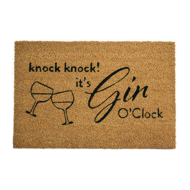 Gin O'Clock Funny Welcome Doormat