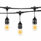 LED Filament String Light Kit, Vintage LED Bulbs, Waterproof 48ft