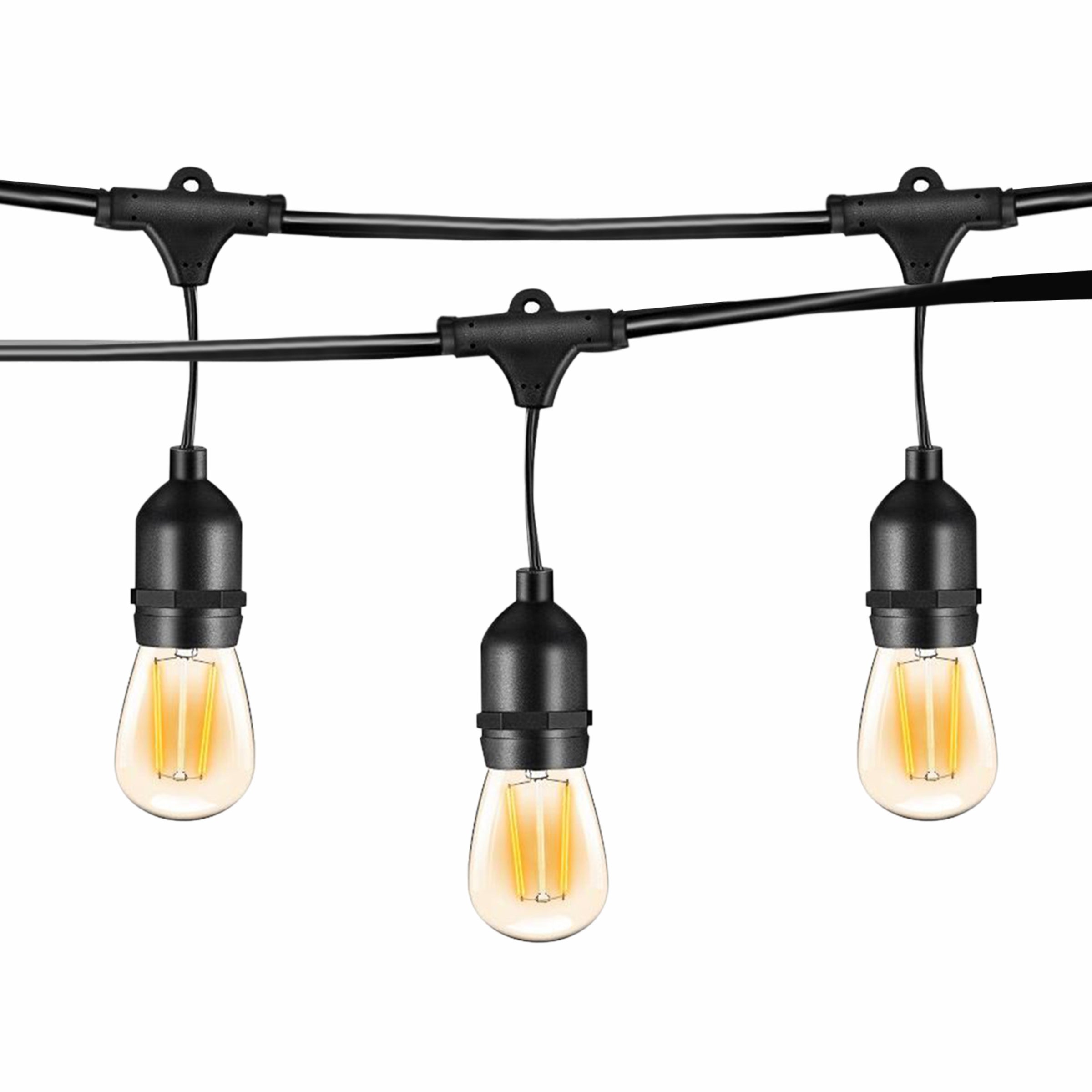 LED Filament String Light Kit, Vintage LED Bulbs, Waterproof 48ft