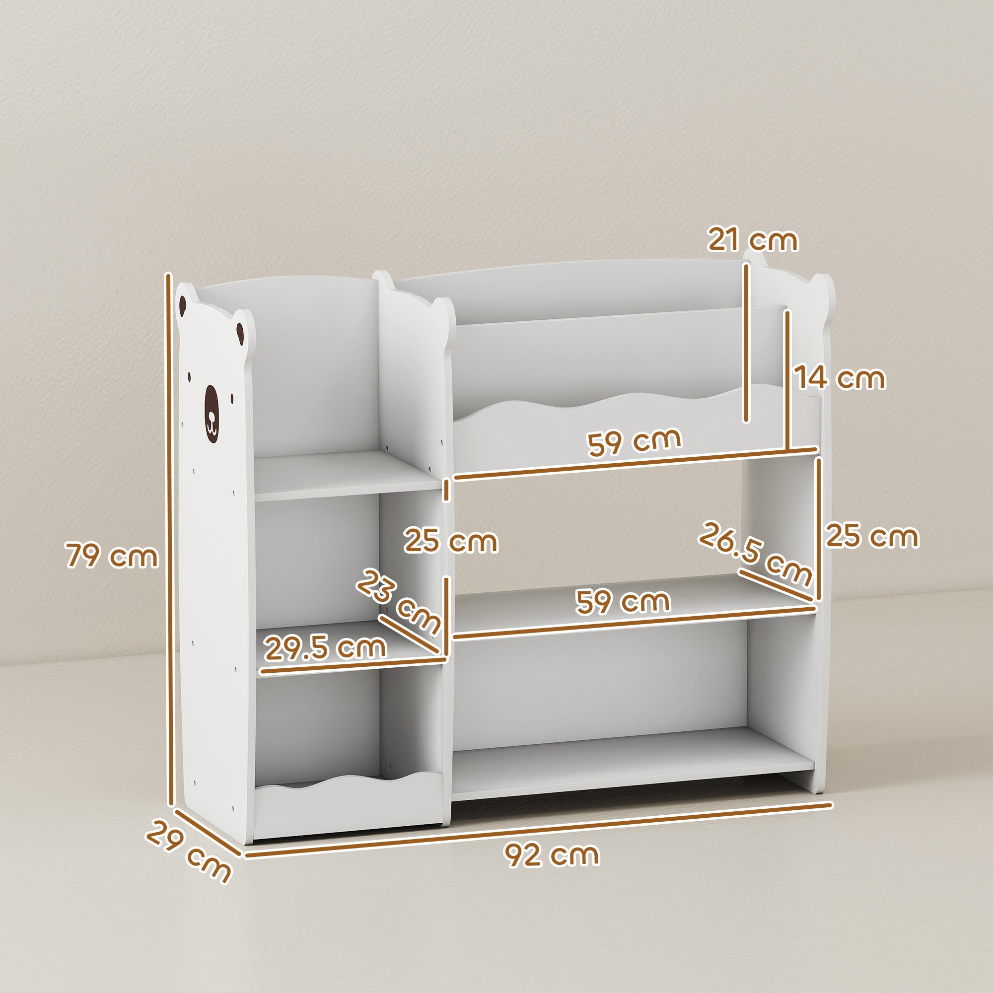 Kids Toy Storage Unit, Bookshelf and Toy Organiser