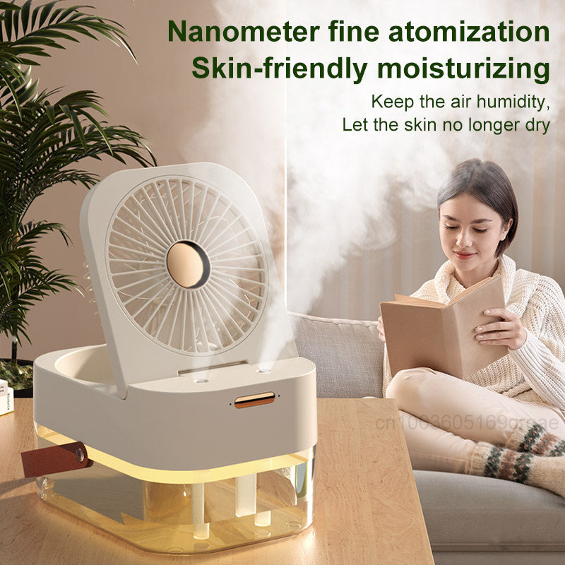 Humidifier Spray Fan Portable With Night Light