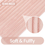 Ribbed Bath Mat Set Pink Extra Soft - 2 Piece