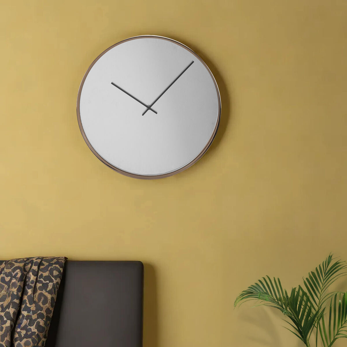 Mirrored Dial Rose Gold Wall Clock