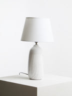 White Ceramic Table Lamp - Soft Ambient Lighting