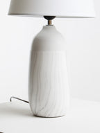 White Ceramic Table Lamp - Soft Ambient Lighting