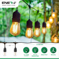 LED Filament String Light Kit, Vintage LED Bulbs, Waterproof 48ft