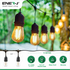 LED Filament String Light Kit, Vintage LED Bulbs, Waterproof 48ft