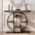 Console Table with Storage Shelves, Industrial