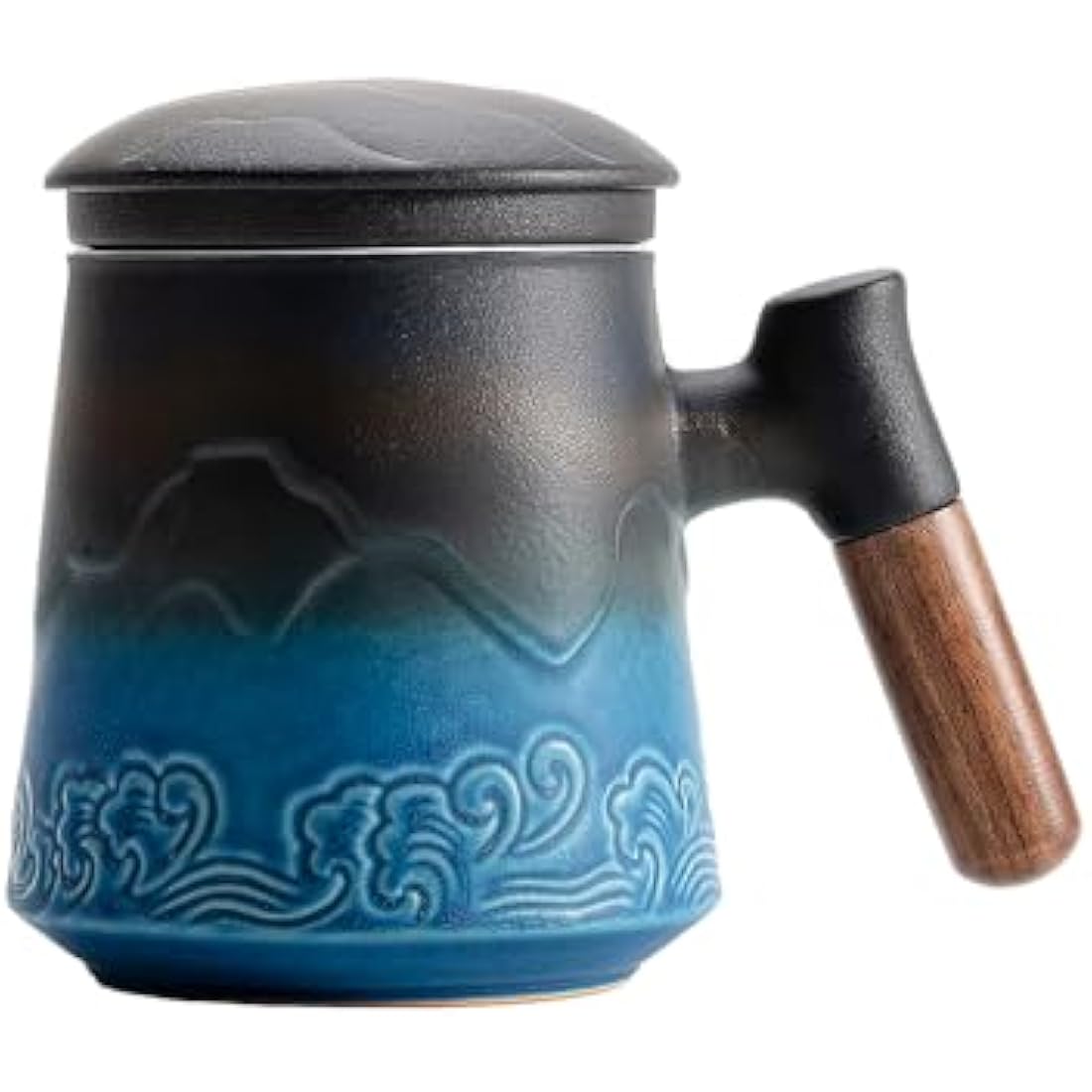 Ceramic Tea Mug with Infuser and Lid for Loose Leaf Tea Diffusers