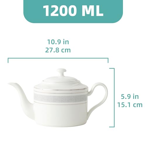 Modern Teapot for 4 with Built-in Filter for Loose Leaf Tea, 1.3L, Tea Lovers