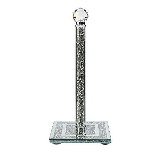 Crystal Kitchen Roll Holders Free Standing, Crushed Diamond - Gift Box