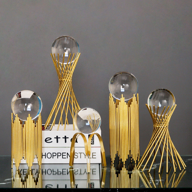 Nordic Light Luxury Metal Crystal Ball - Exquisite Gifts