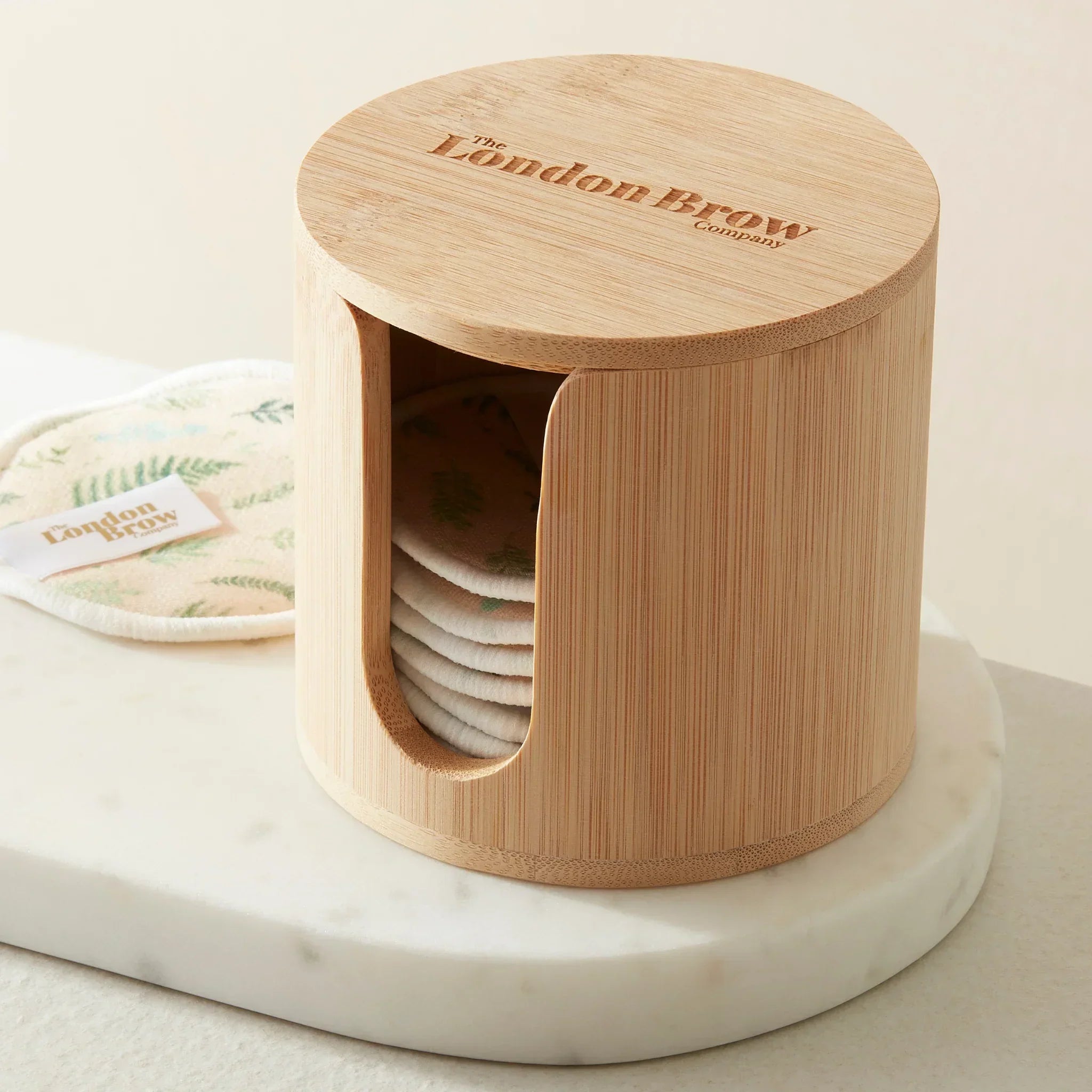 Bamboo Storage Box for Reusable Cotton Pads