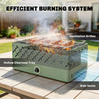 Portable Charcoal BBQ with Built-in Fan for Camping Picnic
