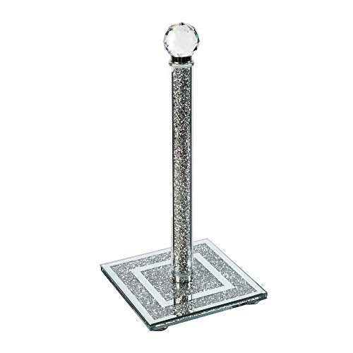 Crystal Kitchen Roll Holders Free Standing, Crushed Diamond - Gift Box