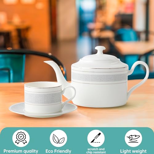 Modern Teapot for 4 with Built-in Filter for Loose Leaf Tea, 1.3L, Tea Lovers