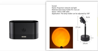 Diffuser With Flame Light Mist Humidifier Aromatherapy