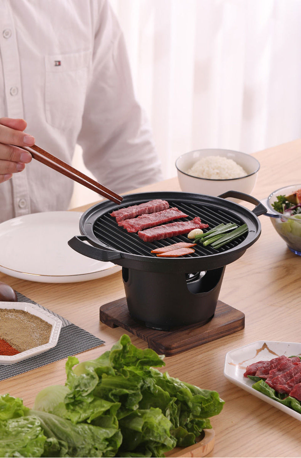 Mini BBQ Grill Stove Home Smokeless - Outdoor