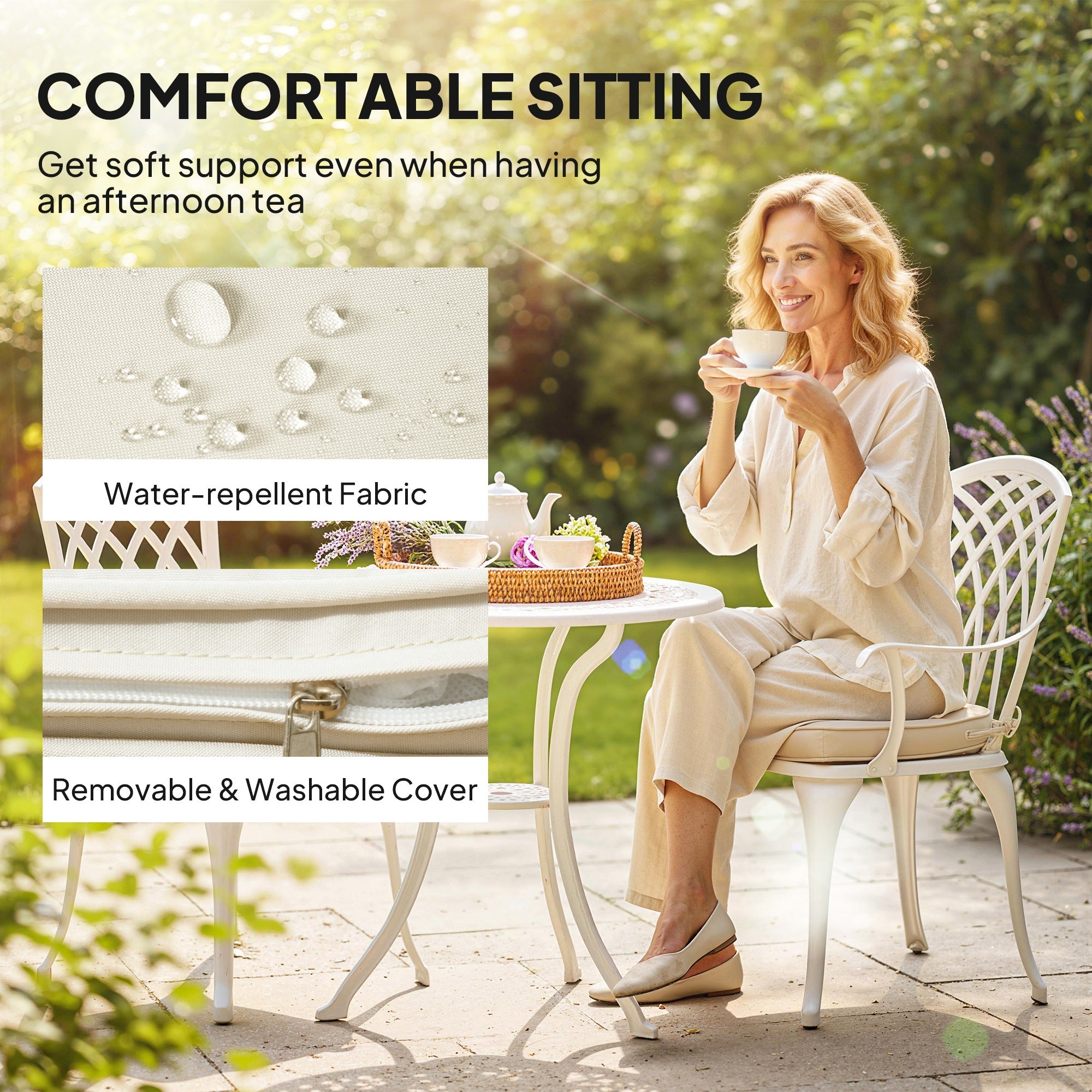 Three-Piece Cast Aluminium Bistro Set