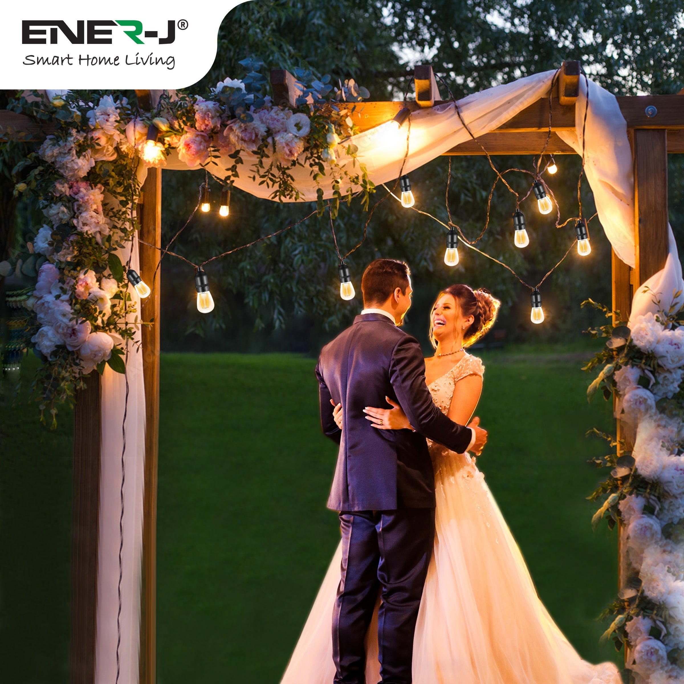 LED Filament String Light Kit, Vintage LED Bulbs, Waterproof 48ft
