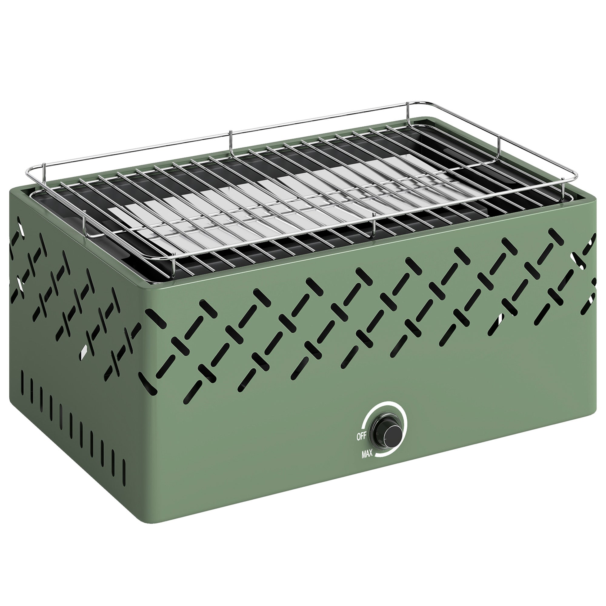 Portable Charcoal BBQ with Built-in Fan for Camping Picnic