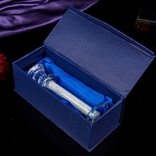 Crystal Tea light Dinner Candle Holder Set 2, Crushed Diamond - Gift Box
