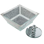 Crystal Extra Large Fruit Bowl, Centre Piece, Crushed Diamond - Gift Box