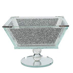 Crystal Extra Large Fruit Bowl, Centre Piece, Crushed Diamond - Gift Box