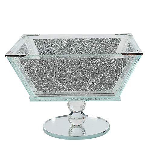 Crystal Extra Large Fruit Bowl, Centre Piece, Crushed Diamond - Gift Box