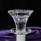 Crystal Tea light Dinner Candle Holder Set 2, Crushed Diamond - Gift Box