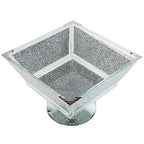 Crystal Extra Large Fruit Bowl, Centre Piece, Crushed Diamond - Gift Box