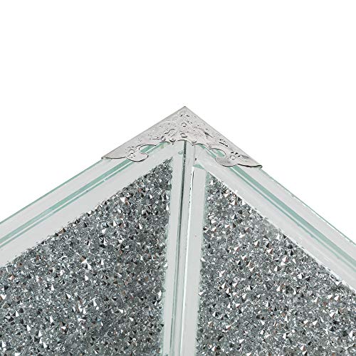 Crystal Extra Large Fruit Bowl, Centre Piece, Crushed Diamond - Gift Box