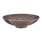 Pewter Decorative Bowl with Raised Tile Texture