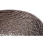 Pewter Decorative Bowl with Raised Tile Texture
