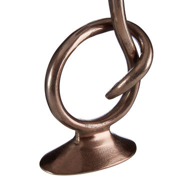 Twist Bronze Taper Candle Holder with Oval Base