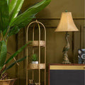 Peacock Sculptural Bronze Table Lamp with Silk Shade