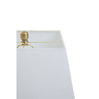 Circular Marble Ring Table Lamp with Ivory Shade