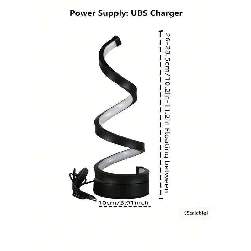 Modern USB Spiral LED Desk Lamp - Adjustable