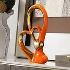 Double Heart Heart Ceramic Statue